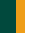 Forest Green / Gold / White